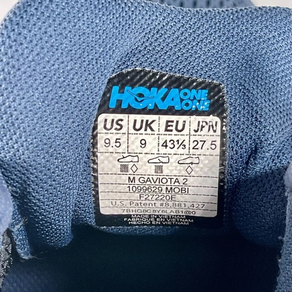 HOKA One One Gaviota 2 Blue/Green Running Shoes Men's Size 9.5 Sneakers - Picture 11 of 11